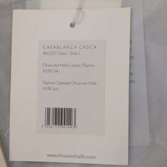 Olivia von Halle | Casablanca Casca Silk Crêpe de Chine Pajama Set - Picture 9 of 16